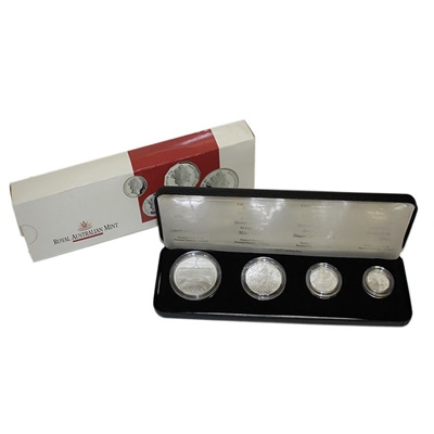 1988 Masterpieces in Silver Four Coin Collection - Click Image to Close